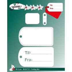 Dies/skre stencils, By Lene's BLD1712, Til-&-Fra kort