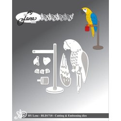 Dies/skre stencils, By Lene's BLD1718, Papegje