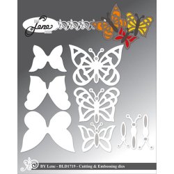 Dies/skre stencils, By Lene's BLD1719, Sommerfugle