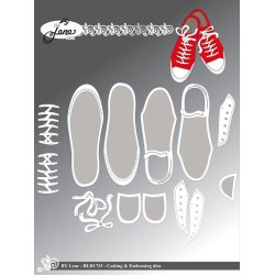 Dies/skre stencils, By Lene's BLD1733, Sneakers