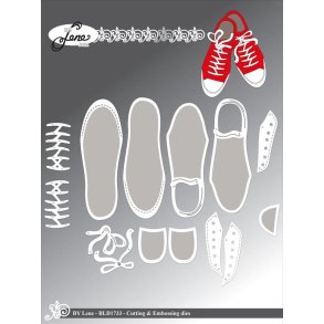 Dies/skre stencils, By Lene's BLD1733, Sneakers