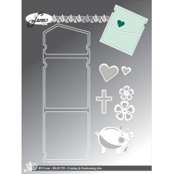 Dies/skre stencils, By Lene's BLD1739, Gaveske