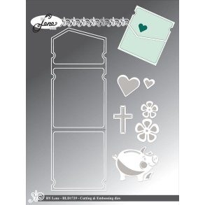 Dies/skre stencils, By Lene's BLD1739, Gaveske