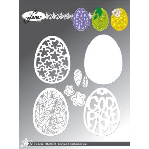 Dies/skre stencils, By Lene's BLD1742, Pskeg 