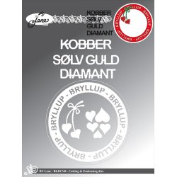 Dies/skre stencils, By Lene's BLD1748, Bryllup ramme