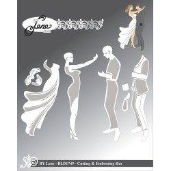 Dies/skre stencils, By Lene's BLD1749, Brudepar