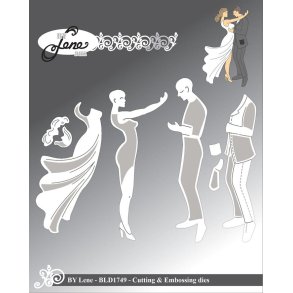 Dies/skre stencils, By Lene's BLD1749, Brudepar