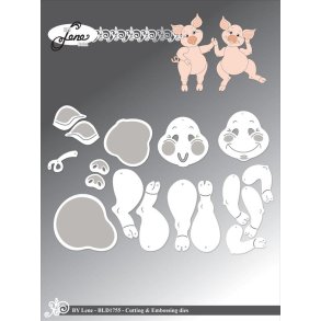 Dies/skre stencils, By Lene's BLD1755, Glade Grise