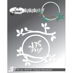 Dies/skre stencils, By Lene's BLD1760, Cirkel m/grene &amp; blade