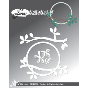 Dies/skre stencils, By Lene's BLD1760, Cirkel m/grene & blade