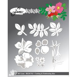 Dies/skre stencils, By Lene's BLD1763, Hybenroser