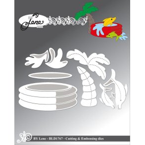 Dies/skre stencils, By Lene's BLD1767, Soppebassin m/tilbehr