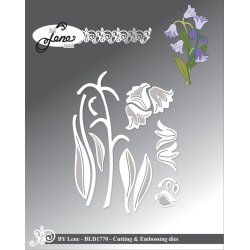 Dies/skre stencils, By Lene's BLD1770, Klokkeblomster