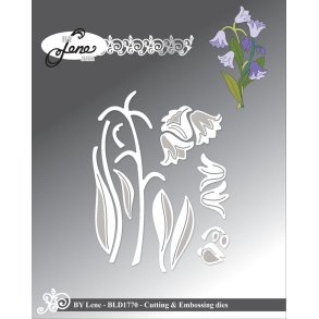 Dies/skre stencils, By Lene's BLD1770, Klokkeblomster