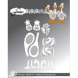 Dies/skre stencils, By Lene's BLD1775, nder