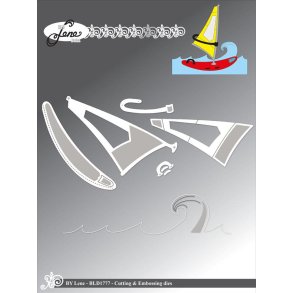 Dies/skre stencils, By Lene's BLD1777, Surfer