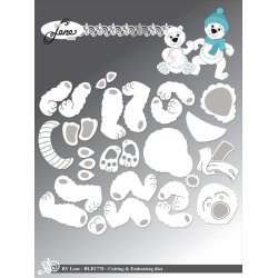 Dies/skre stencils, By Lene's BLD1778, Isbjrn