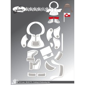 Dies/skre stencils, By Lene's BLD179, Tilbehr til Isbjrnen (BLD1778)