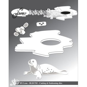 Dies/skre stencils, By Lene's BLD1782, Sl og isflage