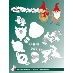 Dies/skre stencils, By Lene's BLD1786, XL-nisse (strre model af BLD1001)