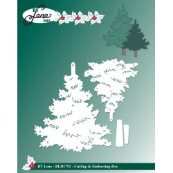 Dies/skre stencils, By Lene's BLD1792, Fyrtrer / juletrer