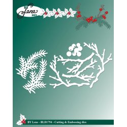 Dies/skre stencils, By Lene's BLD1794, Grene, gran &amp; br