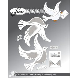 Dies/skre stencils, By Lene's BLD1801, Brevduer