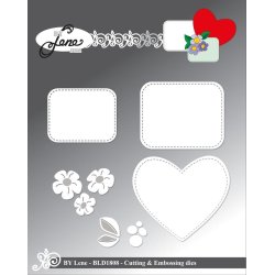 Dies/skre stencils, By Lene's BLD1808, Tekst-rammer