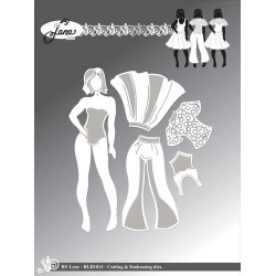 Dies/sk�re stencils, By Lene's BLD1813, pige silhuet, kjole, bukser, nederdel, top &amp; bluse