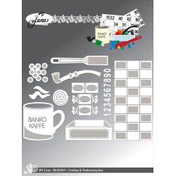 Dies/sk�re stencils, By Lene's BLD1815, Banko og alt mulig tilbeh�r