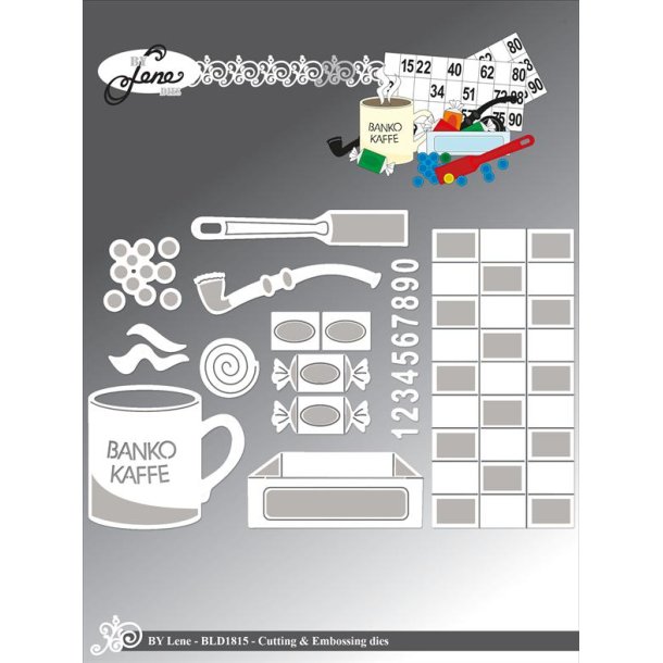 Dies/sk�re stencils, By Lene's BLD1815, Banko og alt mulig tilbeh�r