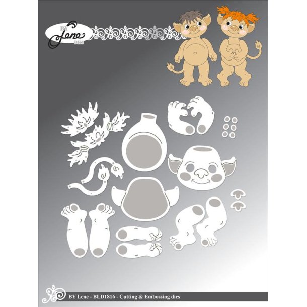 Dies/sk�re stencils, By Lene's BLD1816, Trolde