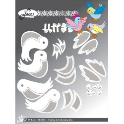 Dies/sk�re stencils, By Lene's BLD1821, Fugle 