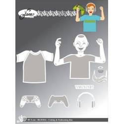 Dies/sk�re stencils, By Lene's BLD1824, Gamer eller Vinder