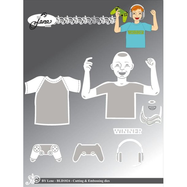 Dies/sk�re stencils, By Lene's BLD1824, Gamer eller Vinder