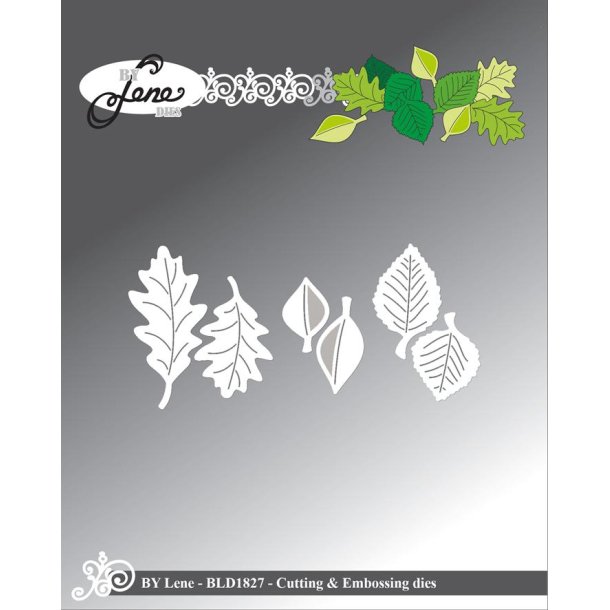 Dies/sk�re stencils, By Lene's BLD1827, Blade 3 forskellige hver i 2 st�rrelser