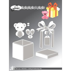 Dies/sk�re stencils, By Lene's BLD1832, Gave og bamse