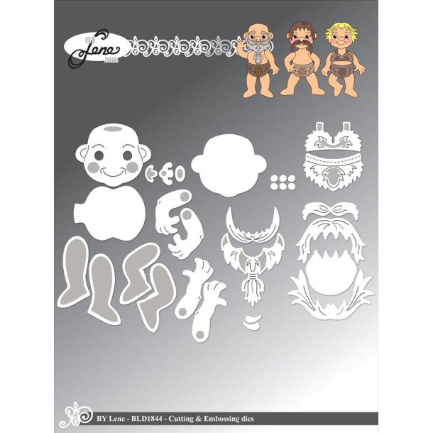 Dies/sk�re stencils, By Lene's BLD1844, Vikinger