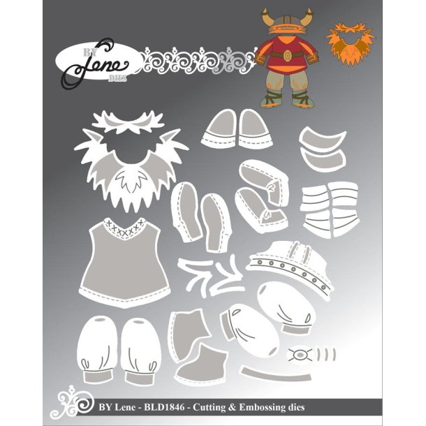 Dies/sk�re stencils, By Lene's BLD1846, Tilbeh�r til Vikinger (BLD1844), Mandet�j &amp; sk�g