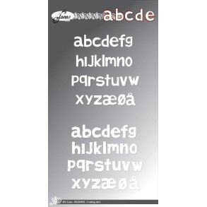 Dies/sk�re stencils, By Lene's BLD1852, Alfabet m/skygge, de sm� bogstaver