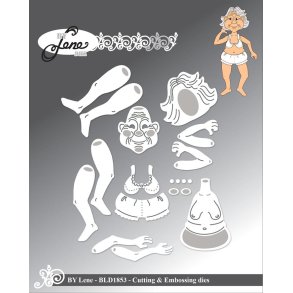 Dies/sk�re stencils, By Lene's BLD1853, Senior-serien; En moden kvinde