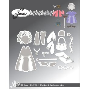 Dies/sk�re stencils, By Lene's BLD1854, Tilbeh�r til Senior-serien; 