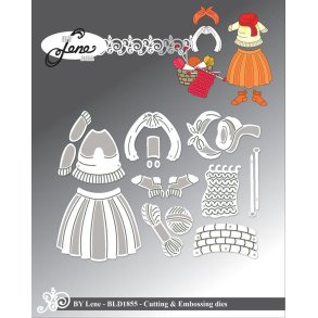 Dies/sk�re stencils, By Lene's BLD1855, Tilbeh�r til Senior-serien; 
