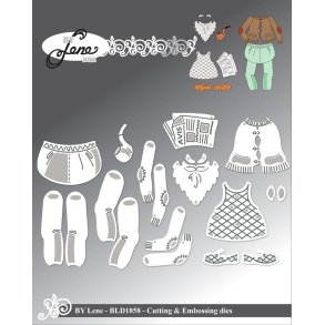 Dies/sk�re stencils, By Lene's BLD1858, Tilbeh�r til Senior-serien 