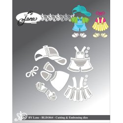 Dies/sk�re stencils, By Lene's BLD1864, Tilbeh�r til Troldeunger/Babytrolde (BLD1839), Sommert�j