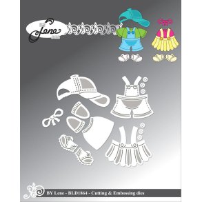 Dies/sk�re stencils, By Lene's BLD1864, Tilbeh�r til Troldeunger/Babytrolde (BLD1839), Sommert�j