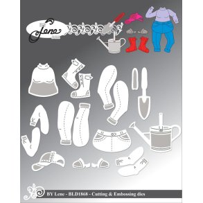 Dies/sk�re stencils, By Lene's BLD1868, Tilbeh�r til Senior-serien 