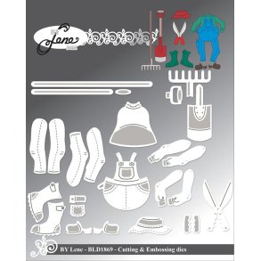 Dies/sk�re stencils, By Lene's BLD1869, Tilbeh�r til Senior-serien 