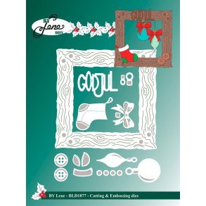 Dies/sk�re stencils, By Lene's BLD1877, Tr�ramme, God jul & julepynt