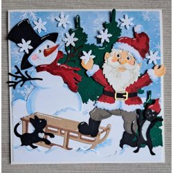 Dies/sk�re stencils, By Lene's BLD1885, Glad snemand